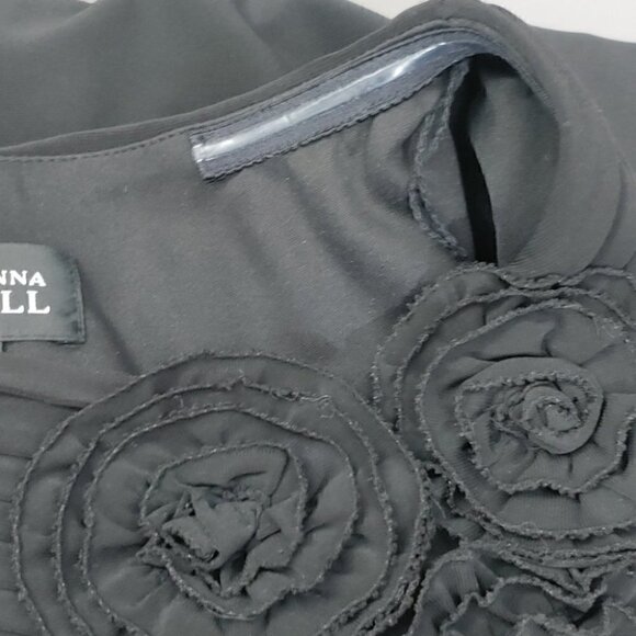 ADRIANNA PAPELL Black off shoulder pleated cocktail dress - Picture 14 of 15